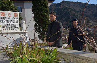 Şehit Orhan Sancar, Çaykara'daki kabri başında anıldı