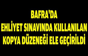 Bafra'da ehliyet sınavında kullanılan kopya düzeneği ele geçirildi