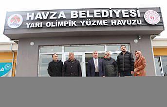 Havza Belediyesi Yarı Olimpik Yüzme Havuzu'nun geçici kabulü yapıldı