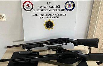 Bafra'da adreslerinde silah bulunan 3 kişi yakalandı