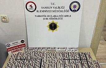 Bafra'da valizinde 728 uyuşturucu hap bulunan zanlı tutuklandı