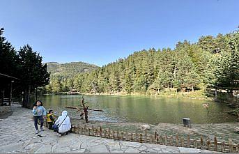 Limni Gölü Tabiat Parkı'nda havaların ısınmasıyla turizm hareketliliği başladı