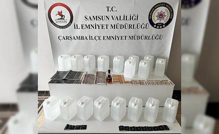 Samsun'da sahte içki operasyonunda 1 zanlı yakalandı