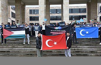 Bartın'da üniversite öğrencileri Filistin'e destek için “sessiz yürüyüş“ yaptı