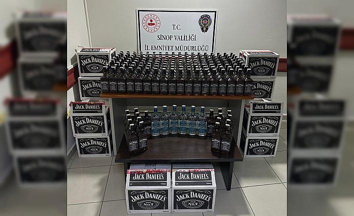 Gerze'de gümrük kaçağı alkol ele geçirildi