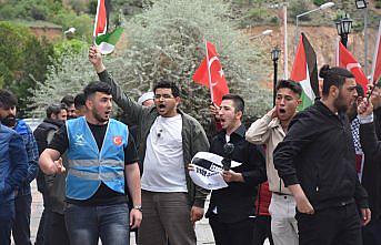 Gümüşhane Üniversitesinde Filistin'e destek yürüyüşü düzenlendi