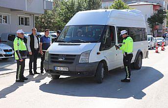 Havza'da şehir içi yolcu taşıyan minibüslere yönelik denetim yapıldı