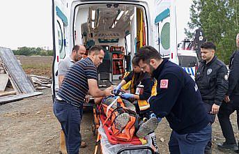 Samsun'da inşaatta çalışırken düşen işçi yaralandı