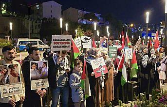 Trabzon'da İsrail'in Gazze'ye yönelik saldırıları protesto edildi