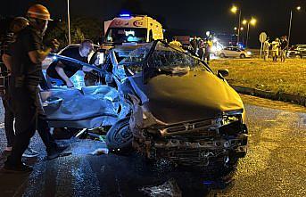 Bolu'da 2 otomobilin çarpıştığı kazada 4 kişi yaralandı