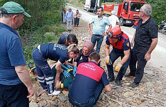 Ordu'da uçuruma düşen ATV'deki 2 kişi yaralandı