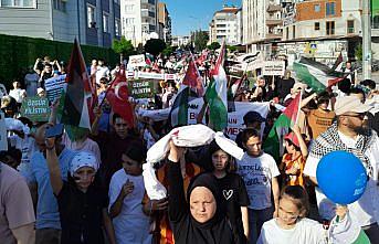 Samsun'da Filistin'e destek için yürüyüş düzenlendi