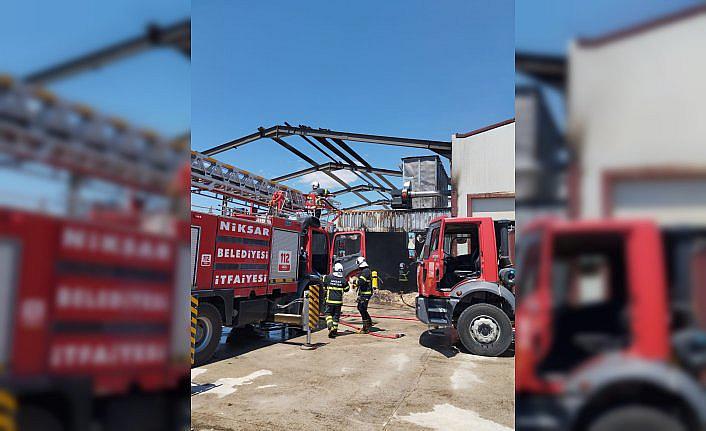 Tokat'ta kereste ve kontrplak fabrikasında çıkan yangın söndürüldü