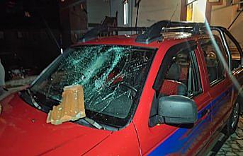 Çorum'un Oğuzlar ilçesinde şiddetli yağışın ardından temizlik çalışması başladı