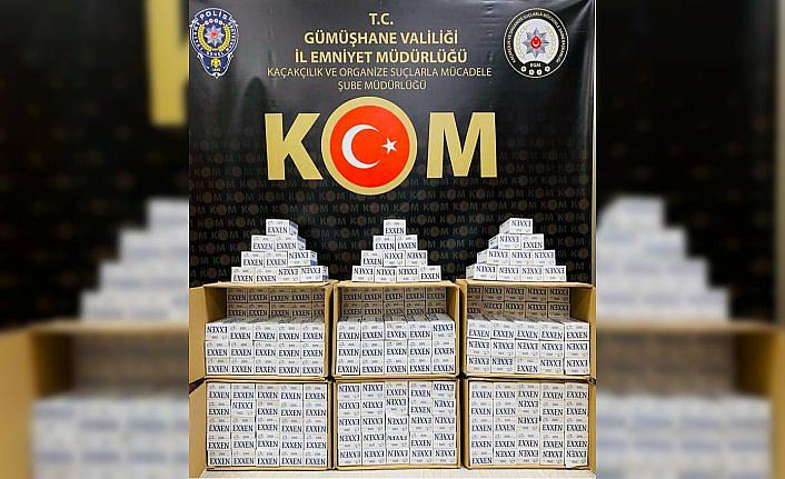 Gümüşhane'de 60 bin makaron ele geçirildi