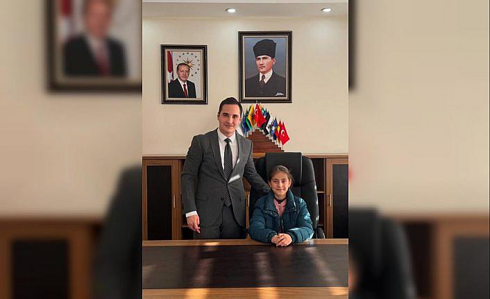 Kaymakam olmak isteyen küçük öğrenci Kaymakamlıkta misafir edildi