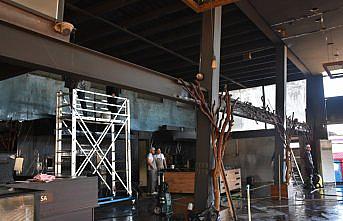 Trabzon'da restoranda çıkan yangın hasara neden oldu