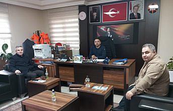 Cide'de kurum müdürleri Karayolları Şefi Engin'i ziyaret etti