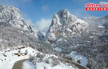 Ersizlerdere Kanyonu Tabiat Parkı'nda kış güzelliği yaşanıyor