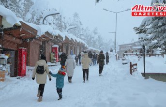 Ordu'da karın tadını çıkarmak isteyenler Boztepe'yi tercih etti