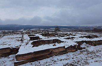 Şapinuva Antik Kenti beyaz örtüyle kaplandı
