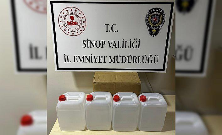 Sinop'ta 20 litre etil alkol ele geçirildi