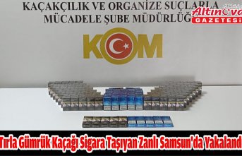 Tırla gümrük kaçağı sigara taşıyan zanlı Samsun'da yakalandı