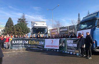 Trabzon'dan Hatay'daki depremzedelere ramazan kolisi gönderildi