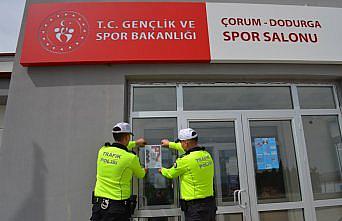 Dodurga'da motosiklet sürücüleri bilgilendirildi