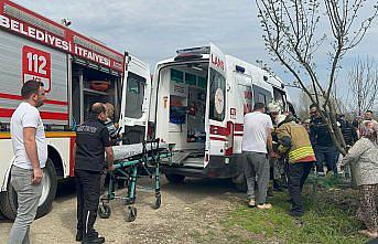 Düzce'de bacakları tarım aracına sıkışan 16 yaşındaki genç yaralandı