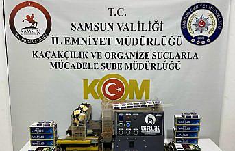 Samsun'da ikametinde kaçak sigara üretimi yapan kişi yakalandı