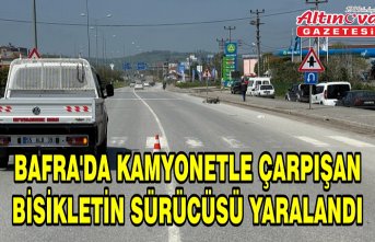 Bafra'da kam­yo­net­le çar­pı­şan bi­sik­le­tin sü­rü­cü­sü ya­ra­lan­dı