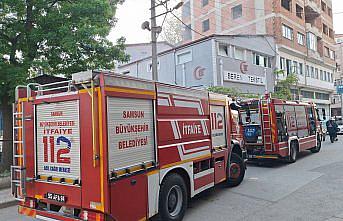 Bafra'da tekstil atölyesinde çıkan yangın söndürüldü