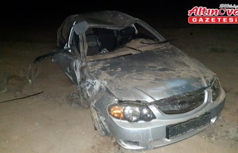 Çorum'da şarampole devrilen otomobilin sürücüsü yaralandı