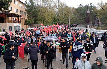 Karabük'te, Filistin'e destek yürüyüşü düzenlendi