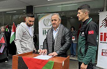 Kastamonu'da, İsrail'in Gazze'ye yönelik saldırıları protesto edildi