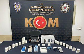 Kastamonu'da kaçak cep telefonu ele geçirildi