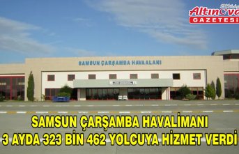 Samsun Çarşamba Havalimanı 3 ayda 323 bin 462 yolcuya hizmet verdi