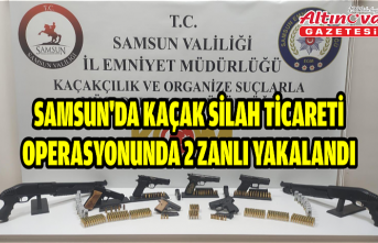 Sam­sun'da kaçak silah ti­ca­re­ti ope­ras­yo­nun­da 2 zanlı ya­ka­lan­dı