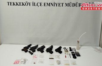 Samsun'da uyuşturucu ve silah parçaları ele geçirildi