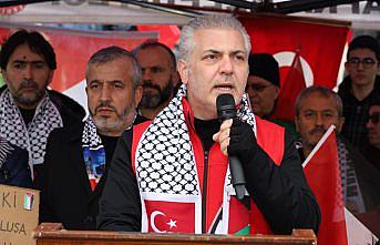 Bafra'da İsrail'in Gazze'ye saldırıları protesto edildi