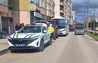 Bafra'da midibüsün çarptığı kişi yaralandı