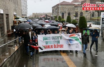 Trabzon'da Filistin'e destek yürüyüşü düzenlendi
