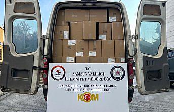 Samsun'da 2 milyon 260 bin kaçak makaron ele geçirildi