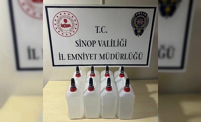 Sinop'ta 40 litre etil alkol ele geçirildi