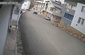 Tokat'ta ATV kazası güvenlik kamerasına yansıdı