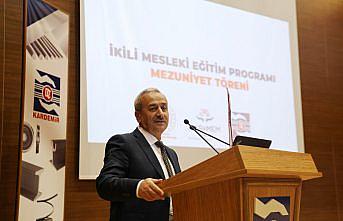 Karabük'te yapılan “İkili Mesleki Eğitim Uygulaması“ ilk mezunlarını verdi