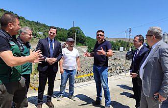 Salıpazarı, Çarşamba ve Terme Kaymakamları, Salıpazarı Barajı inşaatını inceledi