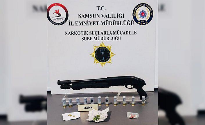 Samsun'da silah ve uyuşturucu operasyonunda 3 zanlı yakalandı
