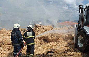 Tokat'ta çıkan yangında 30 ton saman yandı